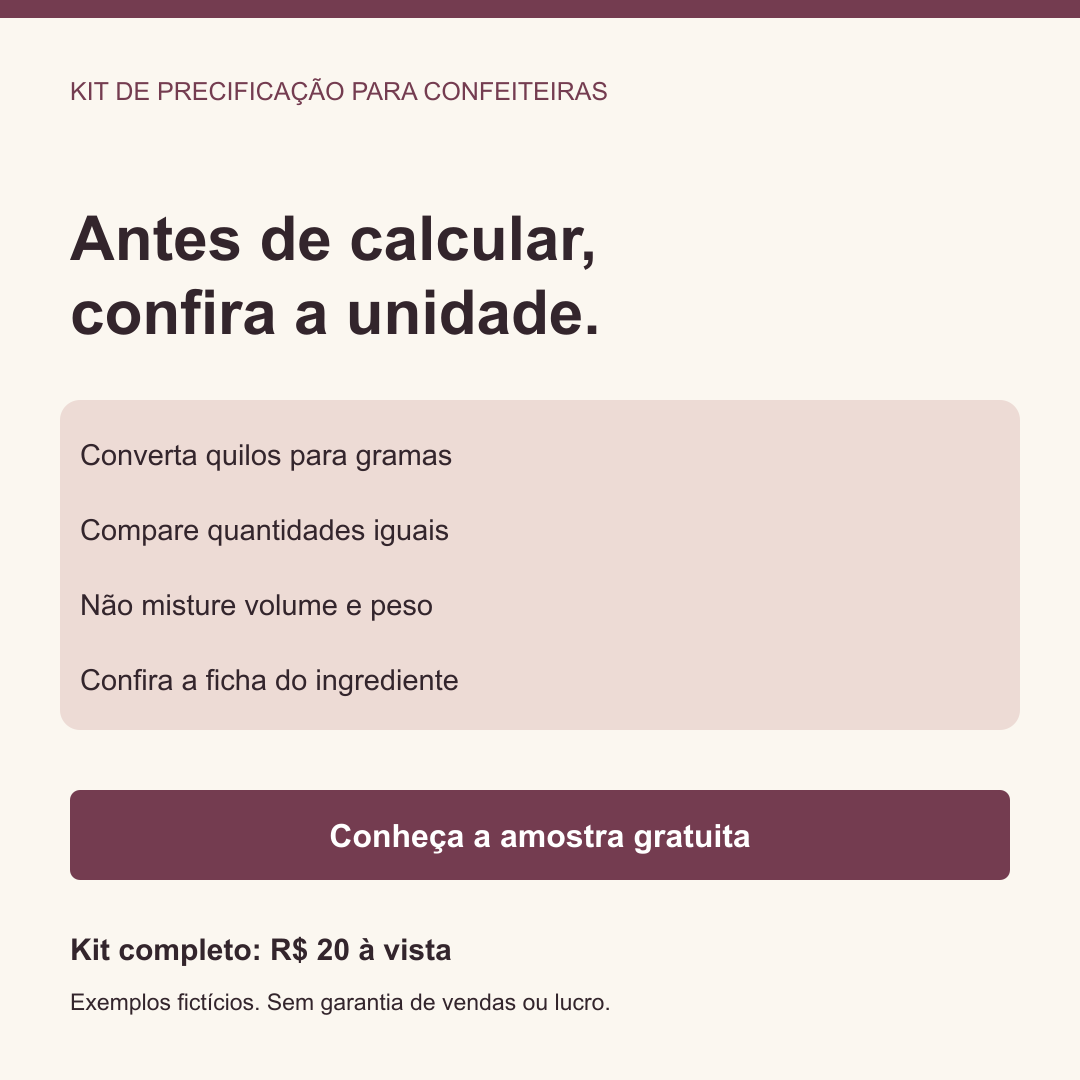 Resumo visual da dica de precificação