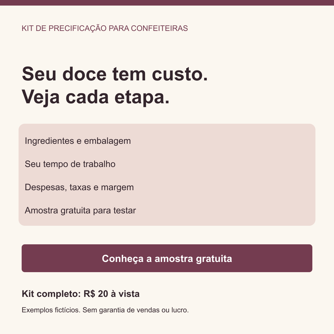 Veja cada etapa do preço